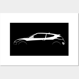 Hyundai Veloster Turbo Silhouette Posters and Art